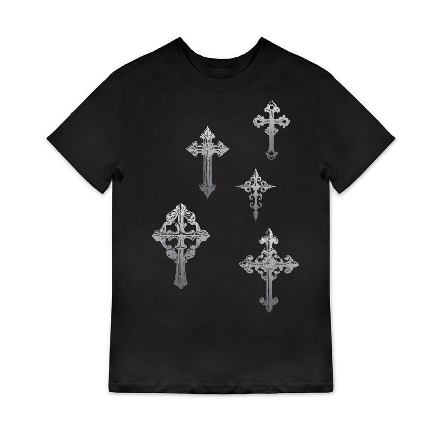 Mister Tee Metallic Multi Crosses T-Shirt