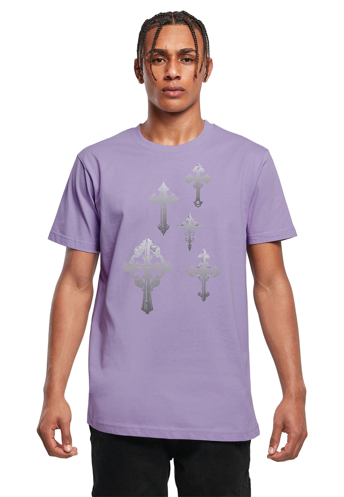 Mister Tee Metallic Multi Crosses T-Shirt