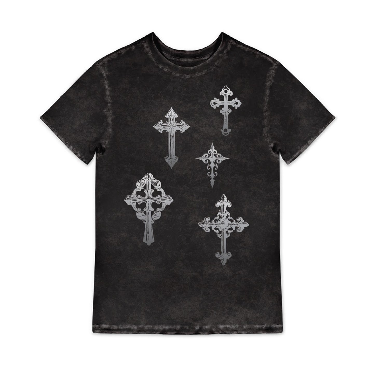 Mister Tee Metallic Multi Crosses T-Shirt