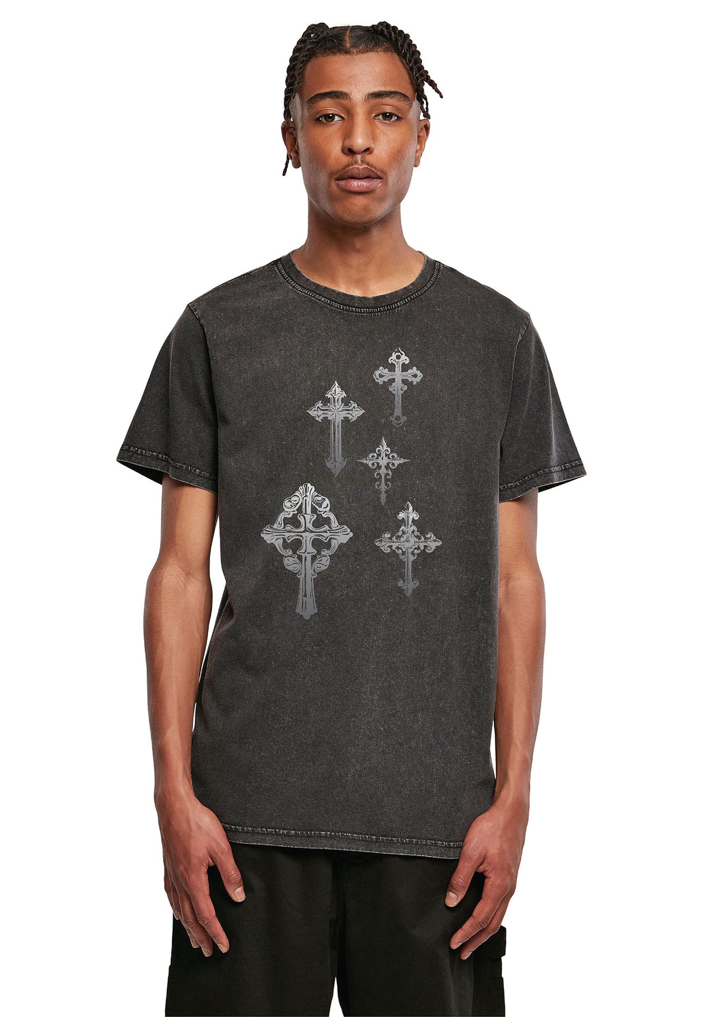 Mister Tee Metallic Multi Crosses T-Shirt