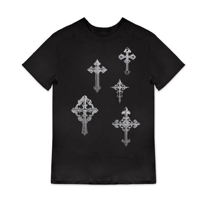 Mister Tee Metallic Multi Crosses T-Shirt