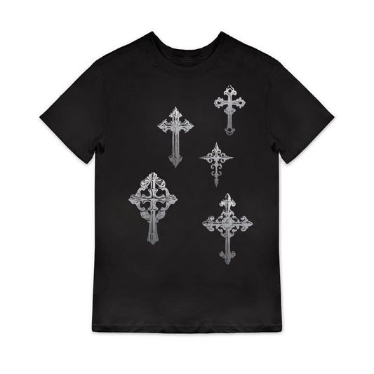 Mister Tee Metallic Multi Crosses T-Shirt